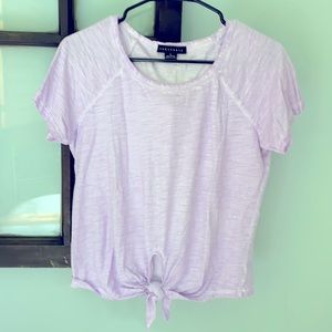 Sanctuary tee in purple, front tie, size S
